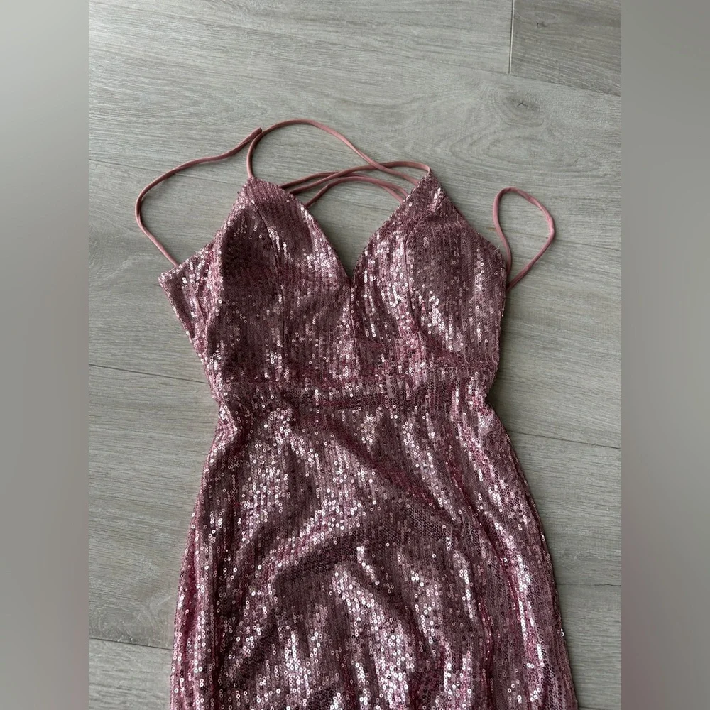 Boubou sequin pink maxi dress - Picture 6 of 10